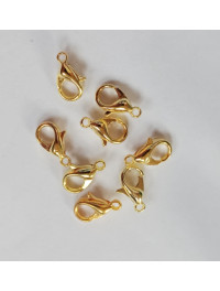 Замок -лобстер. Размер - 10 мм. Цвет -лимонное  золото. Цена указана за 5 шт