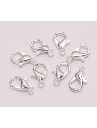 Замок-лобстер (мідь із покриттям). Розмір — 14 мм. Колір — срібло. Паковання — 5 шт.