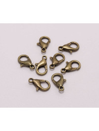 Замок-лобстер (мідь із покриттям). Розмір — 14 мм. Колір — бронза. Паковання — 5 шт.