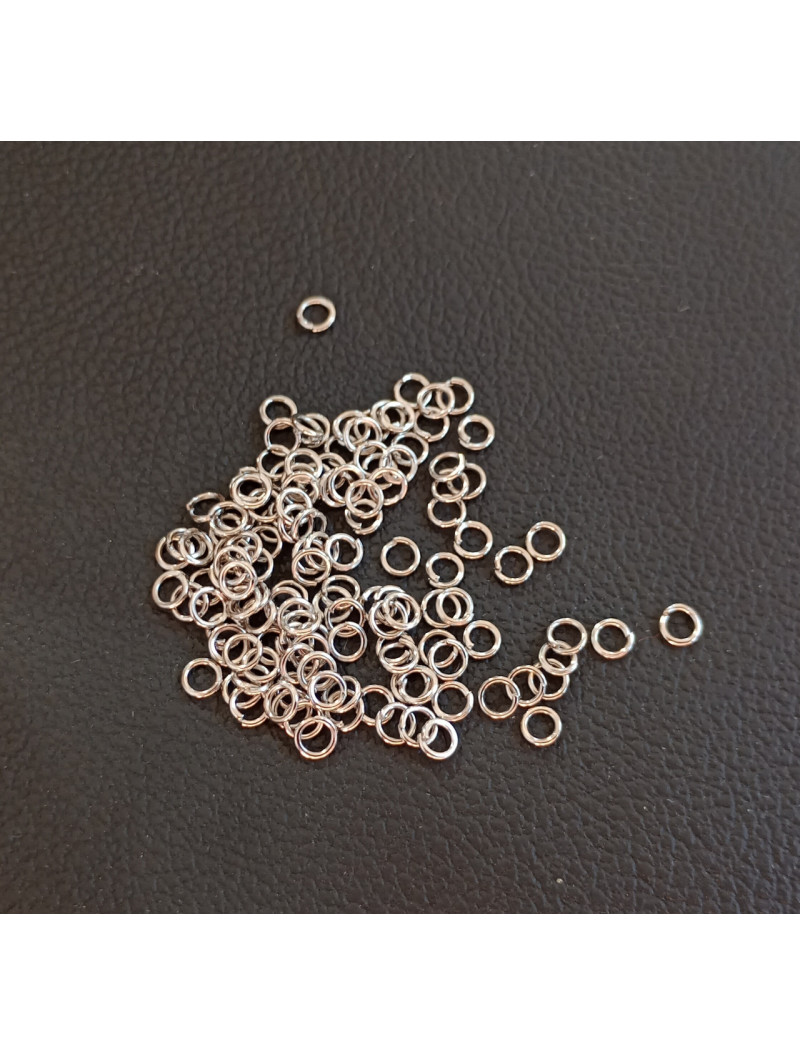 З'єднувальні кільця 4 мм, 5 г колір сталь
