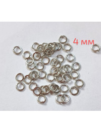 З'єднувальні кільця 4 мм, 5 г колір сталь