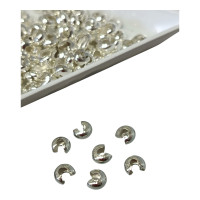 Металлические кримпы / 5 мм / серебро /  10 штук