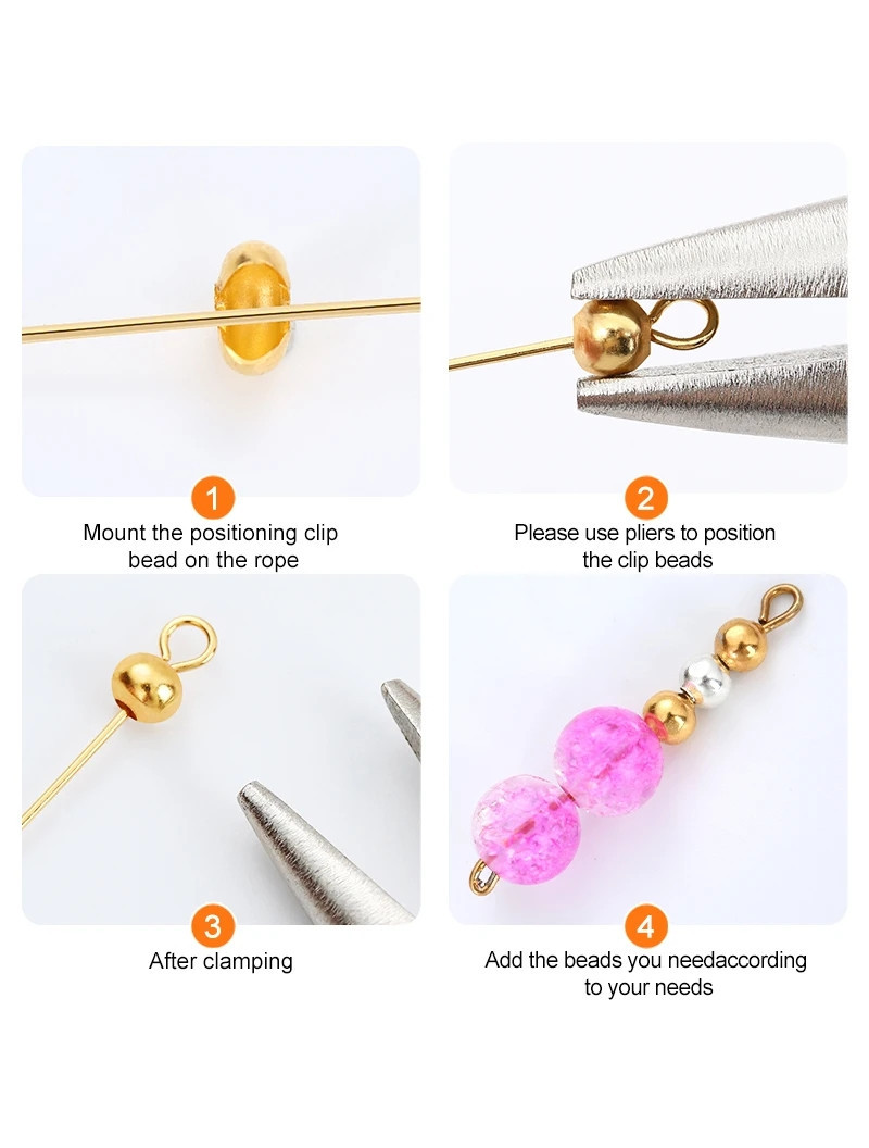 Металеві крімпи / 5 мм  /  золото  /  10 штук