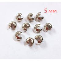 Металеві крімпи / 5 мм  /  сталь  /  10 штук