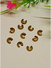 Металеві крімпи / 5 мм  /  бронза  /  10 штук