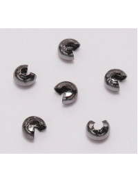 Металеві крімпи(стопери). Розмір — 5 мм. Колір чорний. Паковання — 10 шт.