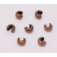 Металлические кримпы / 5 мм / медь /  10 штук