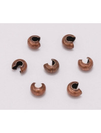 Металеві крімпи / 5 мм  /  мідь  /  10 штук