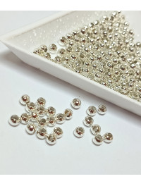 Металеві намистини 3 мм/срібло/50 шт.