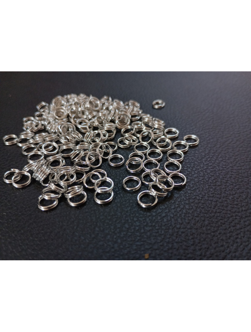 З'єднувальні кільця Подвійні. Розмір — 6 мм. Паковання — 20 шт. Колір — сталь