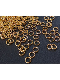 З'єднувальні кільця Подвійні. Розмір — 6 мм. Паковання — 20 шт. Колір — лимонне золото