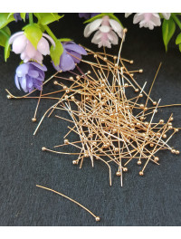 Піни з кулькою 3 см. Колір — золото. Паковання — 10 шт.