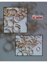 З'єднувальні кільця. Одинарні. Розмір — 8 мм. Паковання — 5 грамів (прим.60 шт.).  Колір — золото