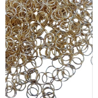 З'єднувальні кільця. Одинарні. Розмір — 8 мм. Паковання — 5 грамів (прим.60 шт.).  Колір — лимонне золото.