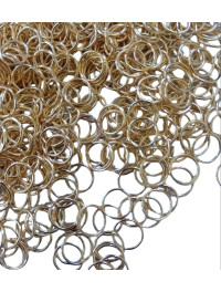 З'єднувальні кільця. Одинарні. Розмір — 8 мм. Паковання — 5 грамів (прим.60 шт.).  Колір — лимонне золото.