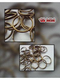 З'єднувальні кільця (подвійні). Розмір — 12 мм. Колір — бронза. Упаковка - 5 грам( прим.24шт)
