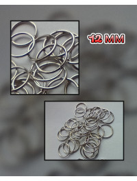 З'єднувальні кільця одинарні. Розмір — 12 мм. Колір — сталь. Упаковка - 5 грам( прим.23шт)