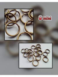 З'єднувальні кільця "подвійні". Розмір — 8 мм. Паковання — 5 грамів (прим.38 шт.). Колір бронза