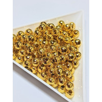 Металеві намистини "шар" Розмір — 5 мм. (відв.2 мм) Світло- лимонне золото. Паковання 10 шт.