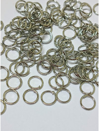 З'єднувальні кільця. Розмір — 6 мм. Паковання — 5 грамів. Колір сталь