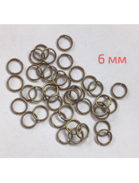 З'єднувальні кільця. Розмір — 6 мм. Паковання — 5 грамів. Колір бронза