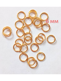З'єднувальні кільця. Розмір — 6 мм. Паковання — 5 грамів. Колір лимонне золото