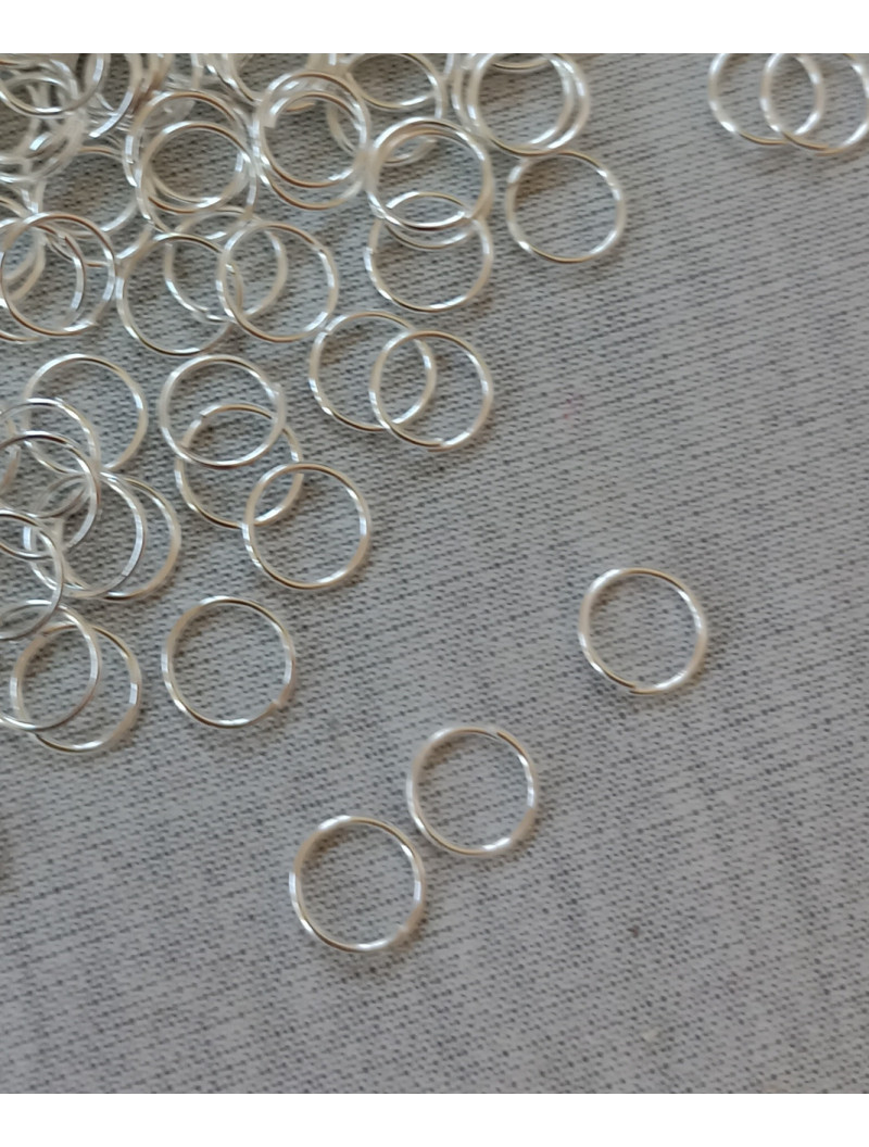З'єднувальні кільця. Розмір — 8 мм. Паковання — 5 грамів (прим.60 шт.).  Колір — срібло