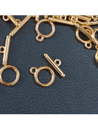 Замок тогл. Розмір — 13х17 мм, колір — золото.