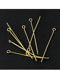 Пін з петелькою/довжина 4 см/колір — золото лимоне/паковання — 10 шт.