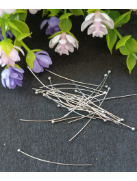 Піни з кулькою 4 см. Колір сталь. Паковання — 10 шт.