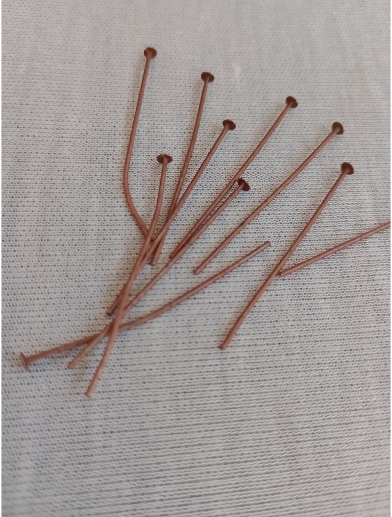 Пін гвоздики. Розмір — 4 см. Колір — червона бронза. Паковання — 10 шт.