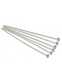 Піни з кулькою 3 см. Колір — срібло. Паковання — 10 шт.