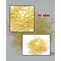 З'єднувальні кільця. Розмір — 10 мм. Колір — лимонне золото. Паковання — 5 грамів (приб.34 шт.)