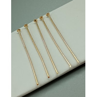 Пін гвоздики/4 см/ золото/ 10 шт.