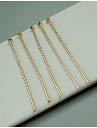 Пін гвоздики/4 см/ золото/ 10 шт.