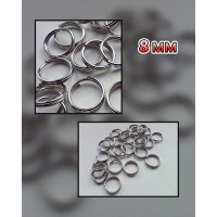 Соединительные колечки "двойные" . Размер - 8 мм. Упаковка - 5 грамм(прим.38 шт). Цвет сталь