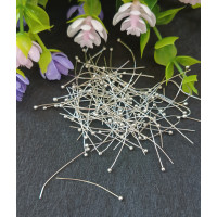 Пины с шариком 3 см. Цвет - сталь. Упаковка - 10 шт .