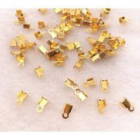 Зажим - концевик для лески. Размер - 3×6мм. Цвет - лимонное золото. Упаковка - 10 шт.