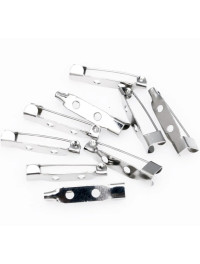 Заготівка для броші /  срібло / 2,5 см / 10 шт