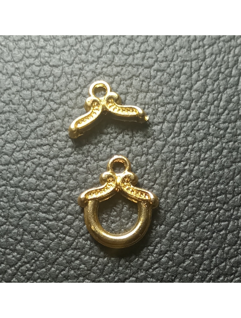 Замок тогл. 10 мм. Лимонне золото.