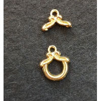 Замок тогл. 10 мм. Лимонное золото.