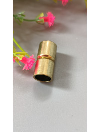 Замок-концевик магнітний Круглий 20х9мм, внутрішній діаметр 8 мм, лимонне золото