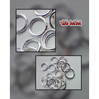 З'єднувальні кільця одинарні. Розмір — 12 мм. Колір — срібло. Упаковка - 5 грам( прим.11шт)