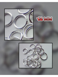 З'єднувальні кільця одинарні. Розмір — 12 мм. Колір — срібло. Упаковка - 5 грам( прим.11шт)