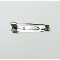 Заготовка для броши / серебро / 32 мм / 10 шт