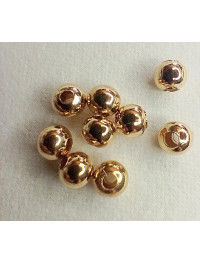 Металеві намистини "шар" Розмір — 5 мм. (від.2 мм) Світло- золото. Паковання — 10 шт