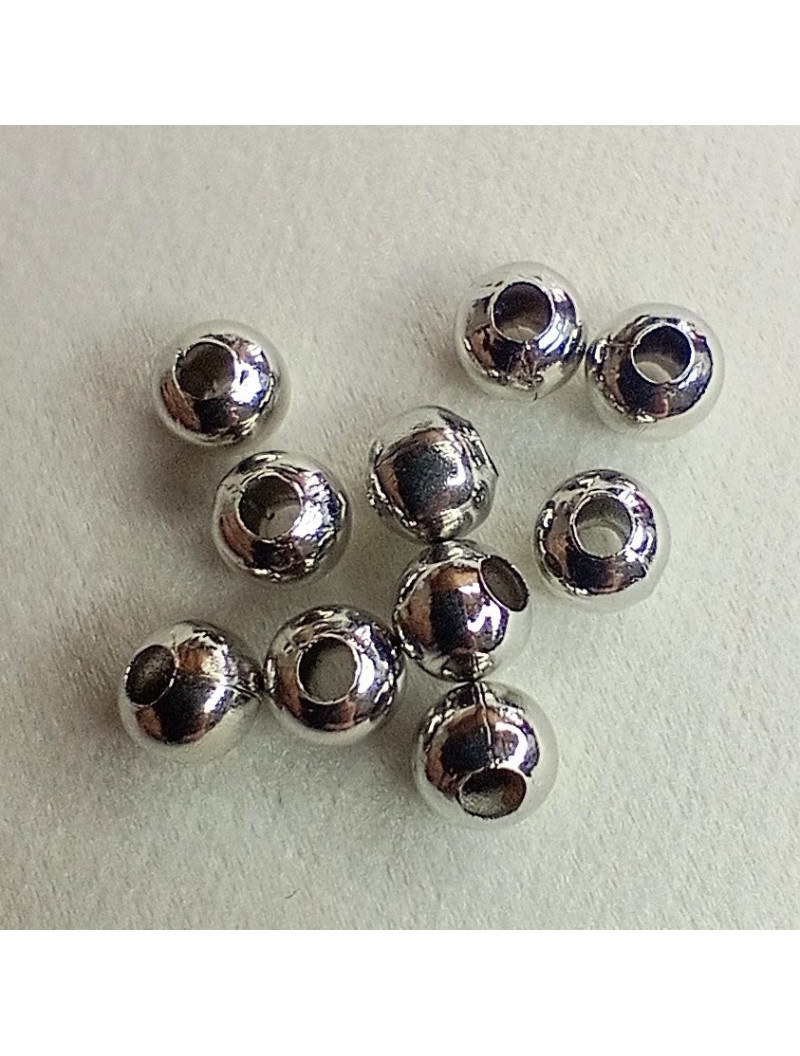 Металеві намистини "шар" Розмір — 5 мм. (від.2 мм) Світло-сталь. Паковання 5 грамів (приблизно 30 шт.)