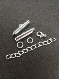 Набір для браслета. Колір — срібло.