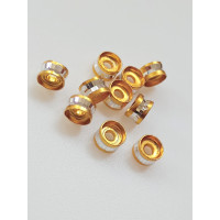 Розділювачі для намистин. Діаметр 6 мм. Паковання — 10 шт. Колір — золото.