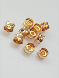 Розділювачі для намистин. Діаметр 6 мм. Паковання — 10 шт. Колір — золото.